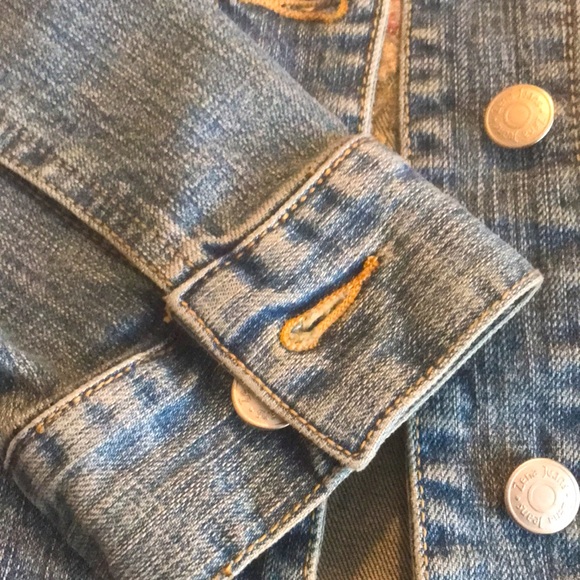 Denim Jeans Jacket Floral embroidery NWT - Picture 9 of 9